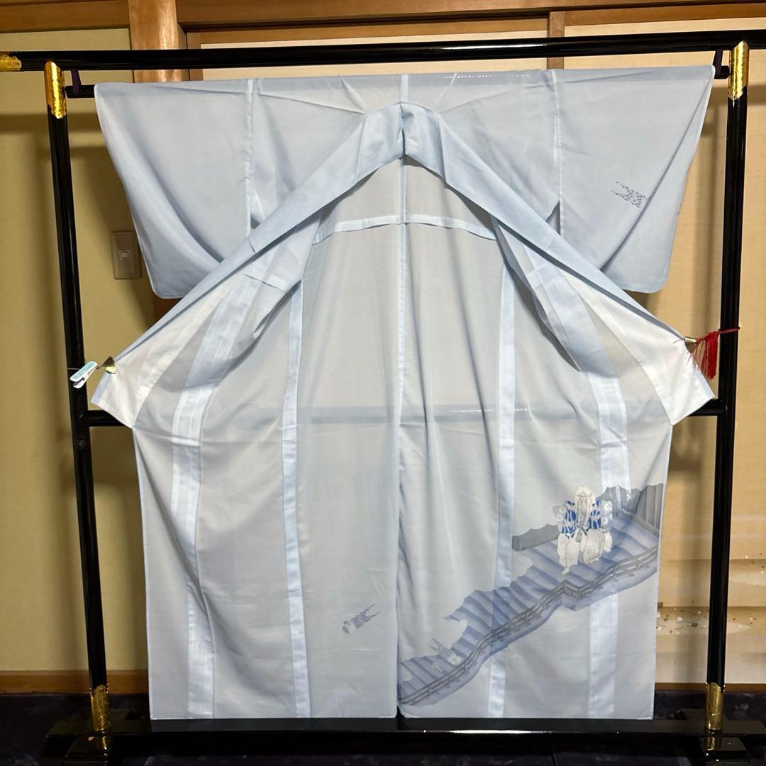 み*こ様 化繊　絽　訪問着　フルセット　4点　未使用近い　美品