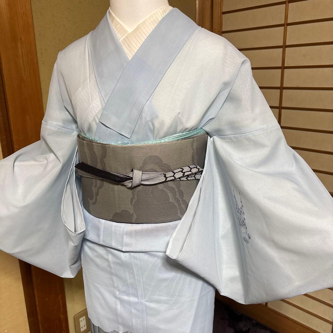 み*こ様 化繊　絽　訪問着　フルセット　4点　未使用近い　美品