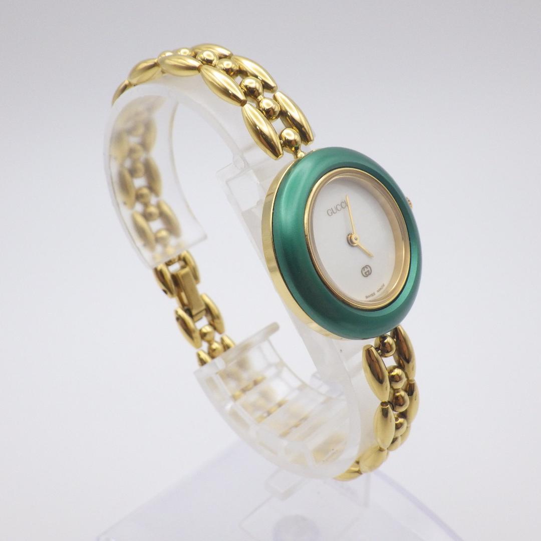 稼働 グッチ チェンジベゼル ５色 11/12 クオーツ腕時計 ゴールド