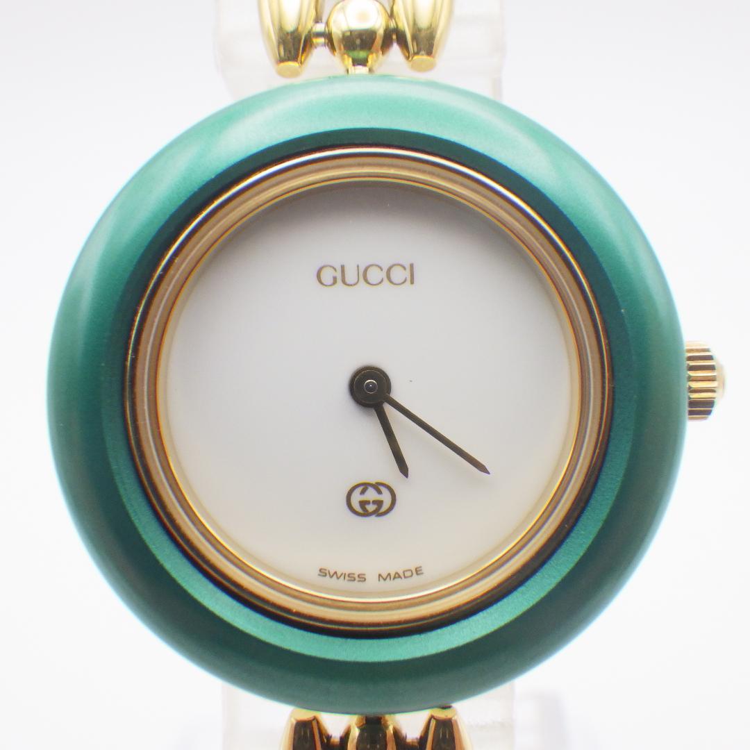 稼働 グッチ チェンジベゼル ５色 11/12 クオーツ腕時計 ゴールド