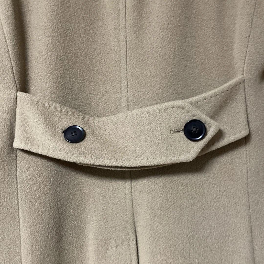 ユニバーサルランゲージ　干場義雅モデル　カシミヤ混キャメルチェスターポロコート