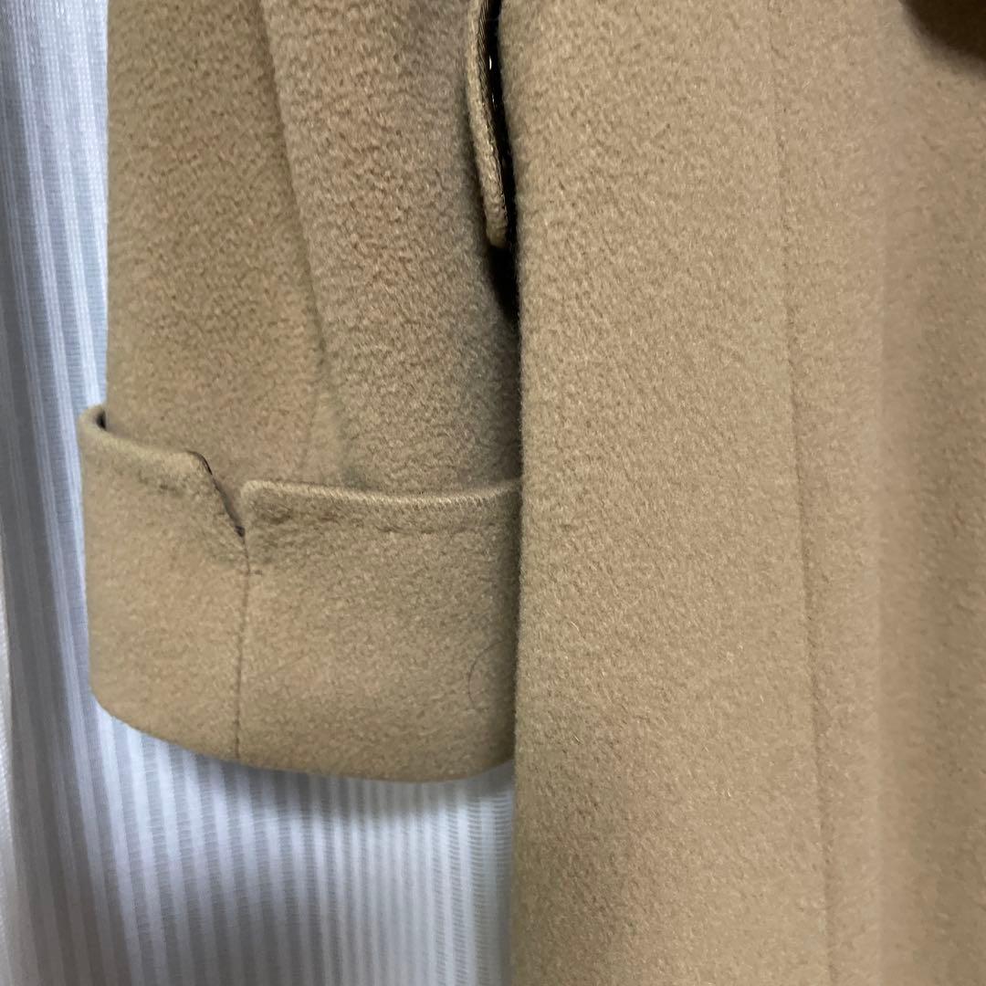 ユニバーサルランゲージ　干場義雅モデル　カシミヤ混キャメルチェスターポロコート