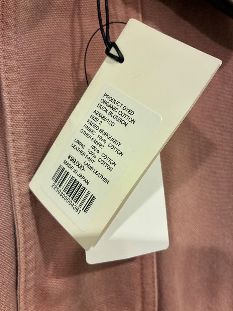 ジャケット・アウター AURALEE 25AW ORGANIC COTTON DUCK BLOUSON