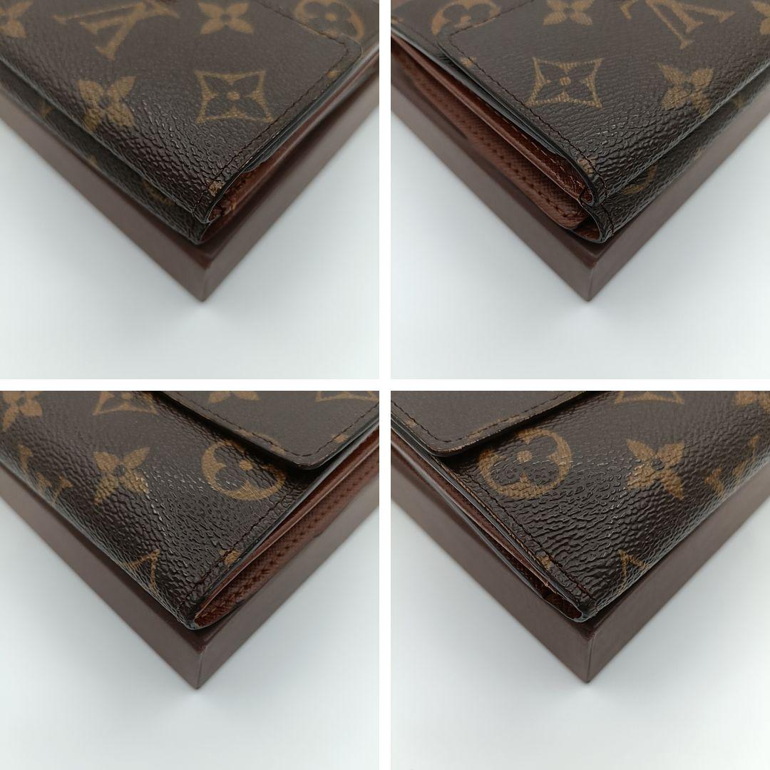 ルイヴィトン　モノグラム　ポルトフォイユ　エリーズ Wホック　三つ折り 箱袋付き