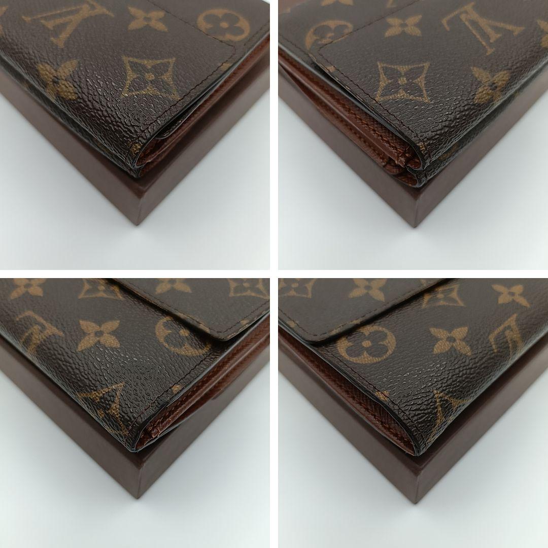 ルイヴィトン　モノグラム　ポルトフォイユ　エリーズ Wホック　三つ折り 箱袋付き