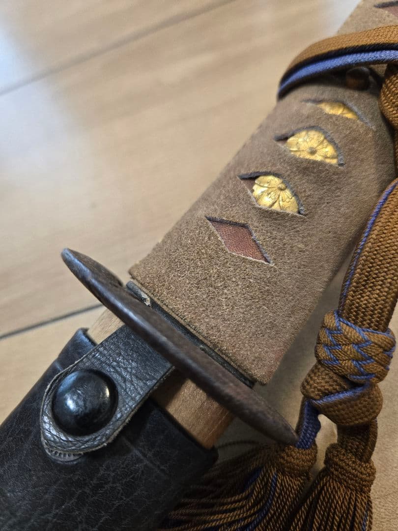 実物　最終値下げ　陸軍将校用軍刀拵えのみ　野戦用　刀身/つなぎ無し