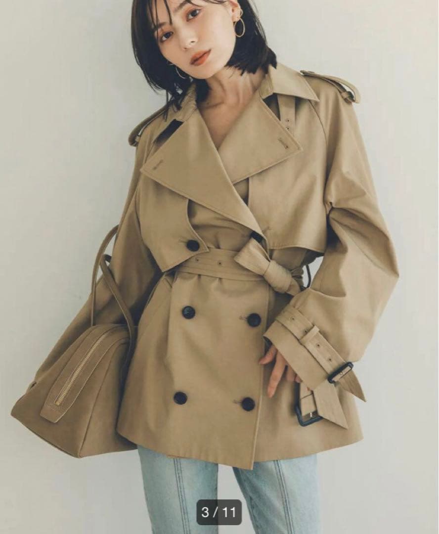 【anuans】大人気完売品♡25SSハーフオーバートレンチコート S