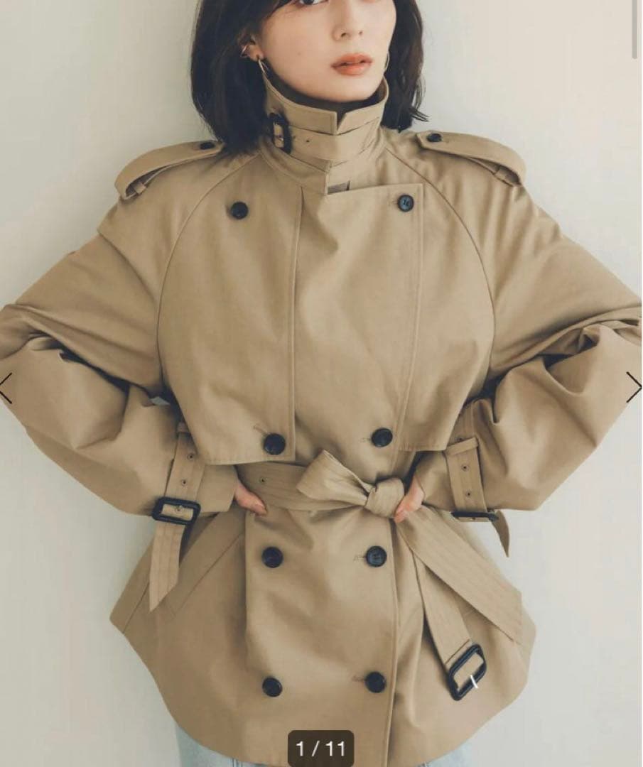 【anuans】大人気完売品♡25SSハーフオーバートレンチコート S