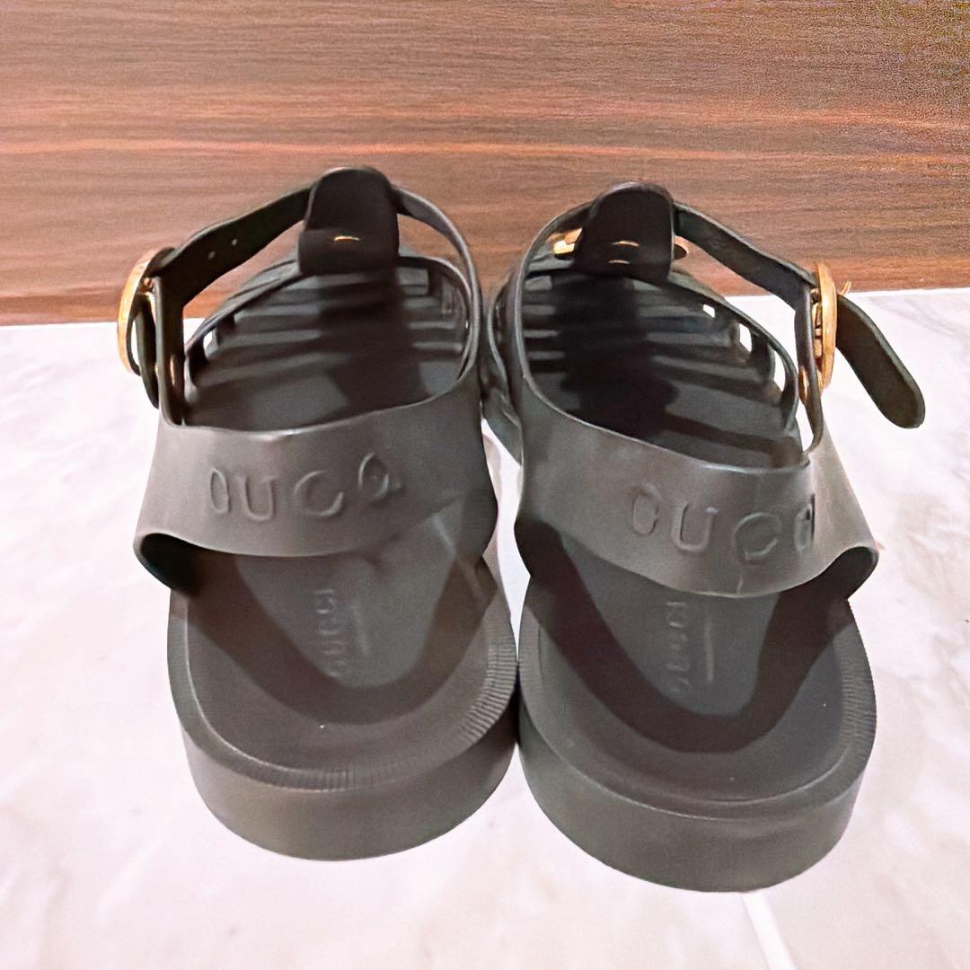 GUCCI★ブラック グルカサンダル ラバーサンダル　ストラップ