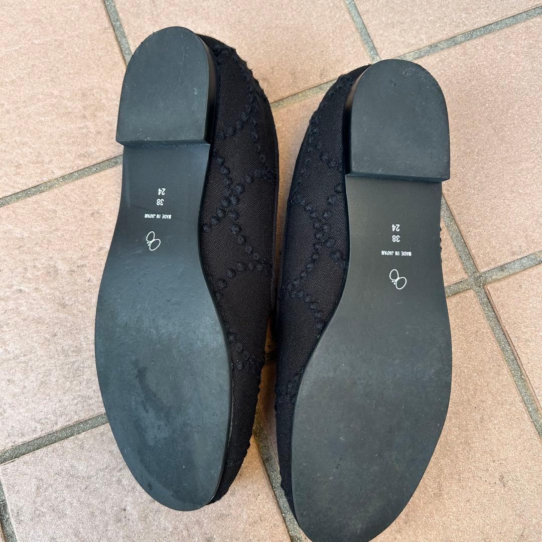 ミナペルホネン　シューズ　タンバリンBK 24