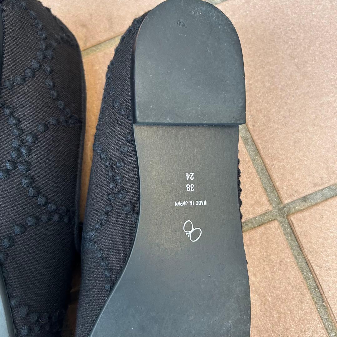 ミナペルホネン　シューズ　タンバリンBK 24