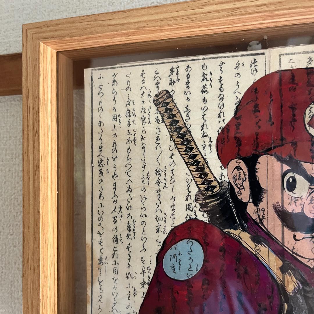 古い浮世絵に描かれたマリオ サムライ アート