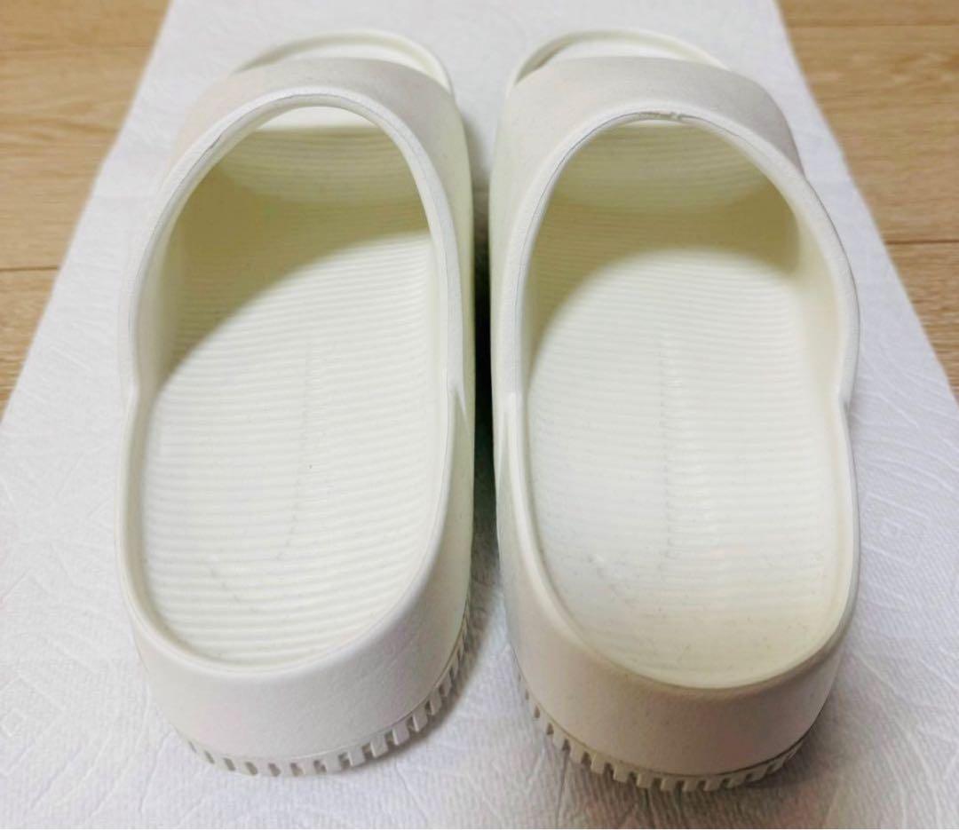 Nikeカーム ホワイト サンダル スライド 27cm men9 women10