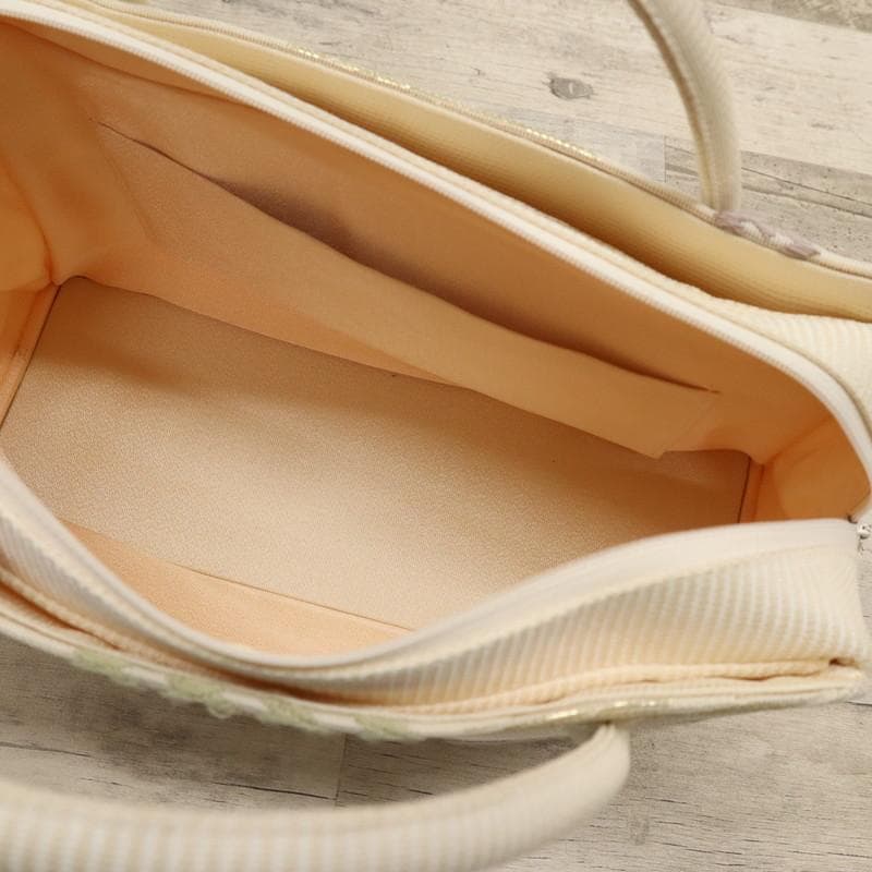 《和装バッグ◆利休バッグ■ベージュ系■有栖川と鹿刺繍＊着物♪和装Z7-20》