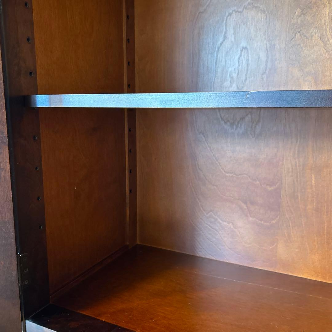 【モチコさんご購入】大塚家具　本棚　北海道民芸家具　ダークブラウンキャビネット