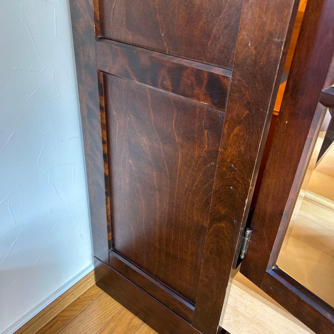 【モチコさんご購入】大塚家具　本棚　北海道民芸家具　ダークブラウンキャビネット