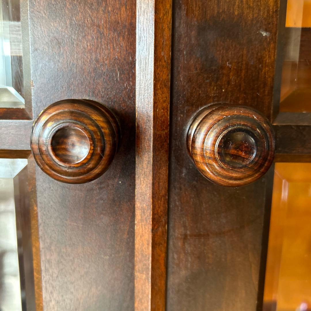 【モチコさんご購入】大塚家具　本棚　北海道民芸家具　ダークブラウンキャビネット