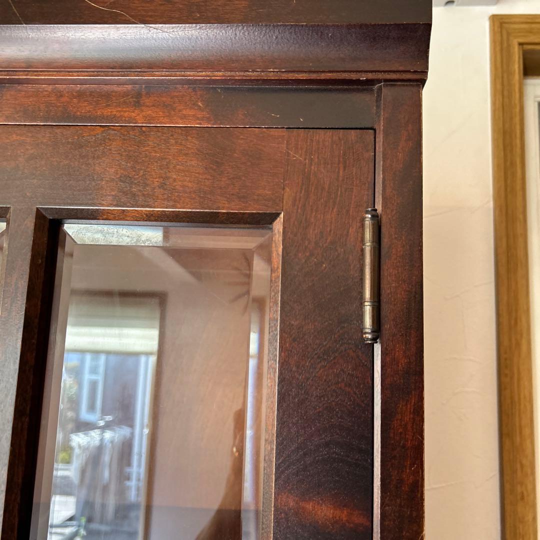 【モチコさんご購入】大塚家具　本棚　北海道民芸家具　ダークブラウンキャビネット