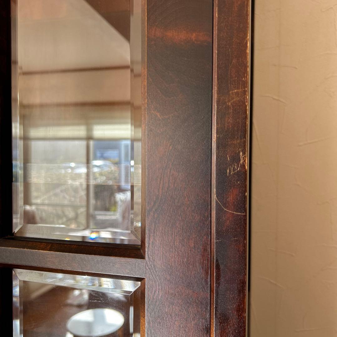 【モチコさんご購入】大塚家具　本棚　北海道民芸家具　ダークブラウンキャビネット