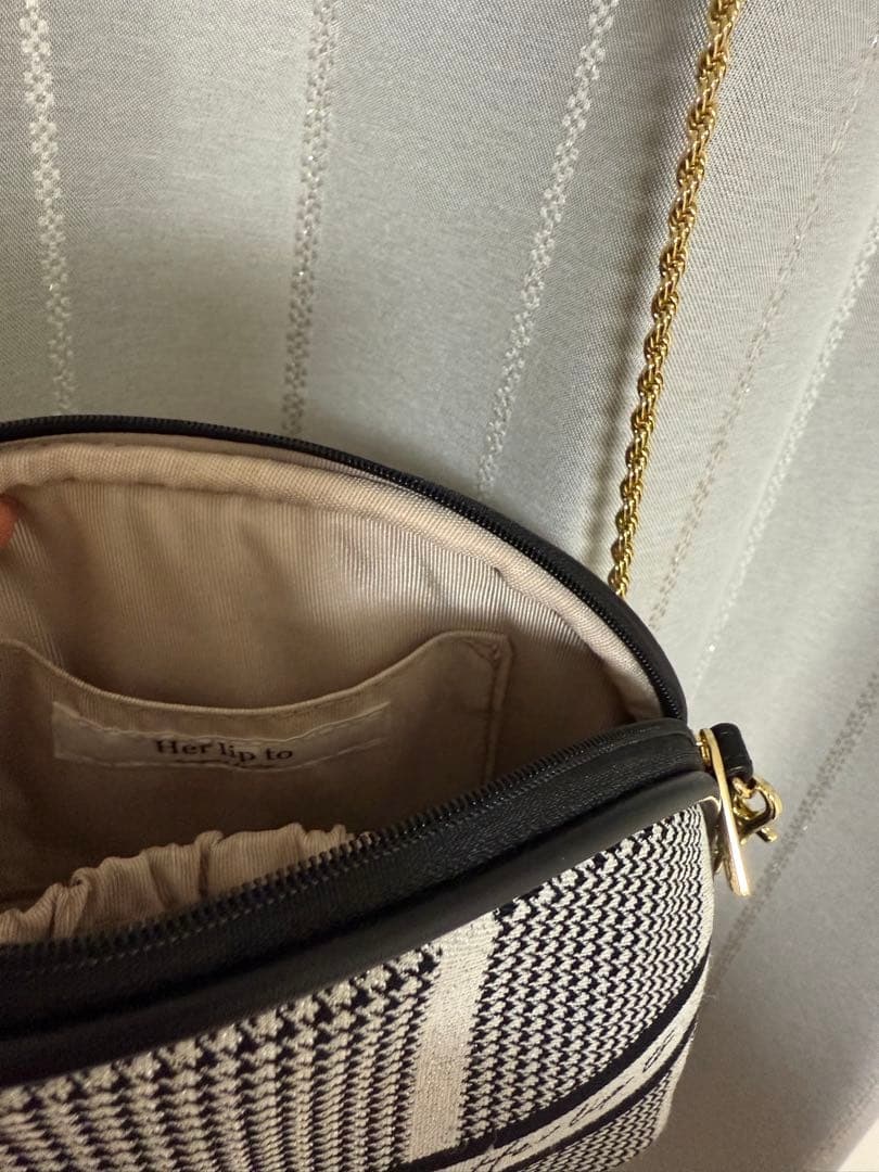 バッグ Herlipto Jacquard Chain Pochette