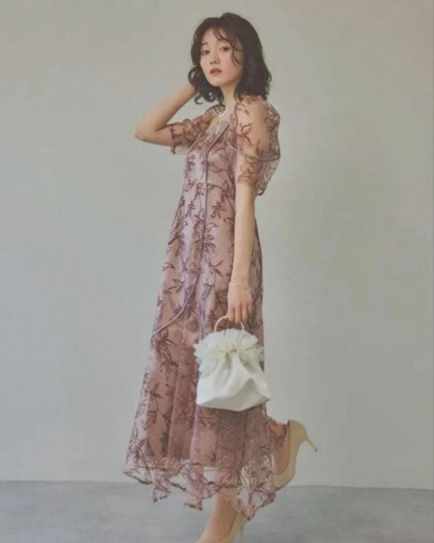 FRAY I.D カーブパネルエンブロイダリードレス