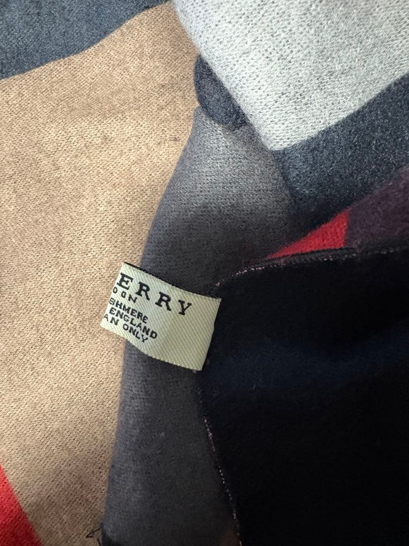 Burberry カシミアマフラー　チェック柄