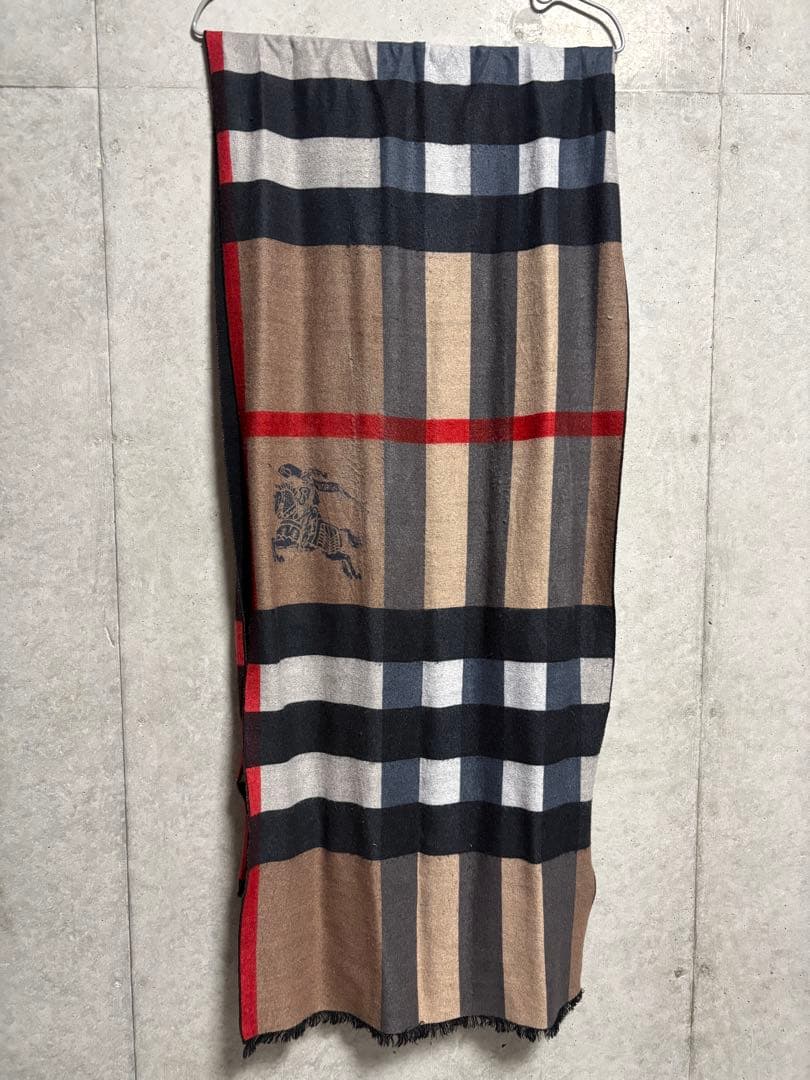 Burberry カシミアマフラー　チェック柄