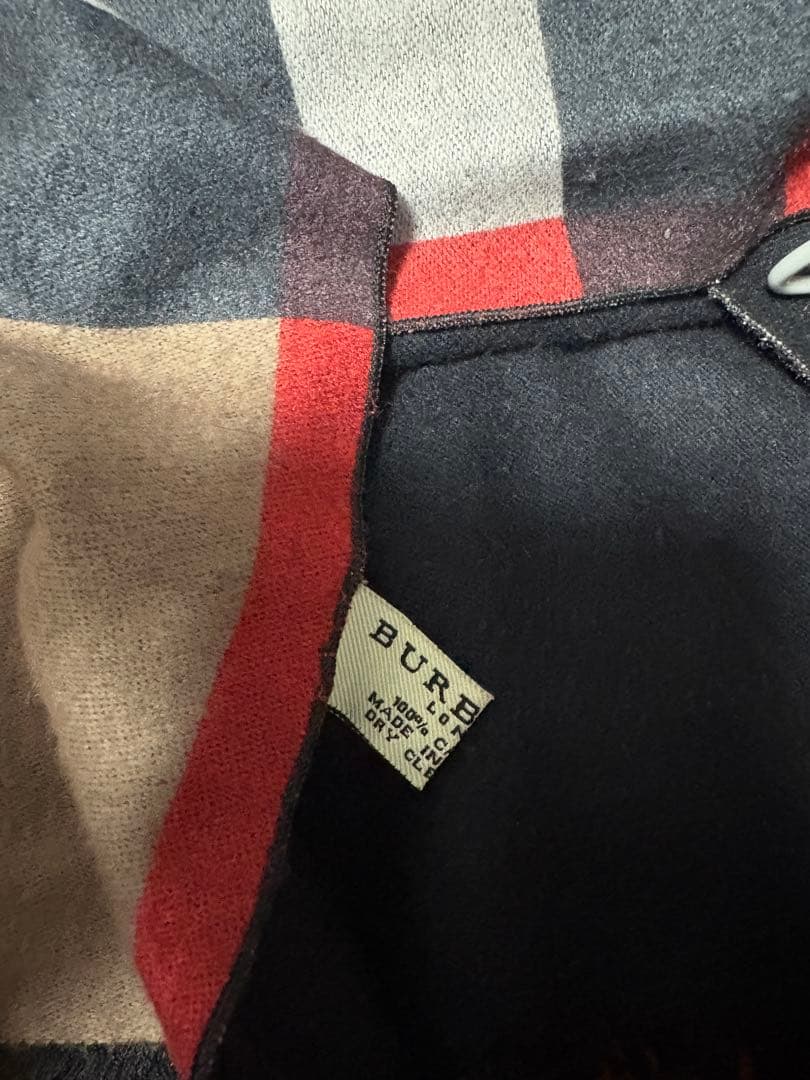 Burberry カシミアマフラー　チェック柄
