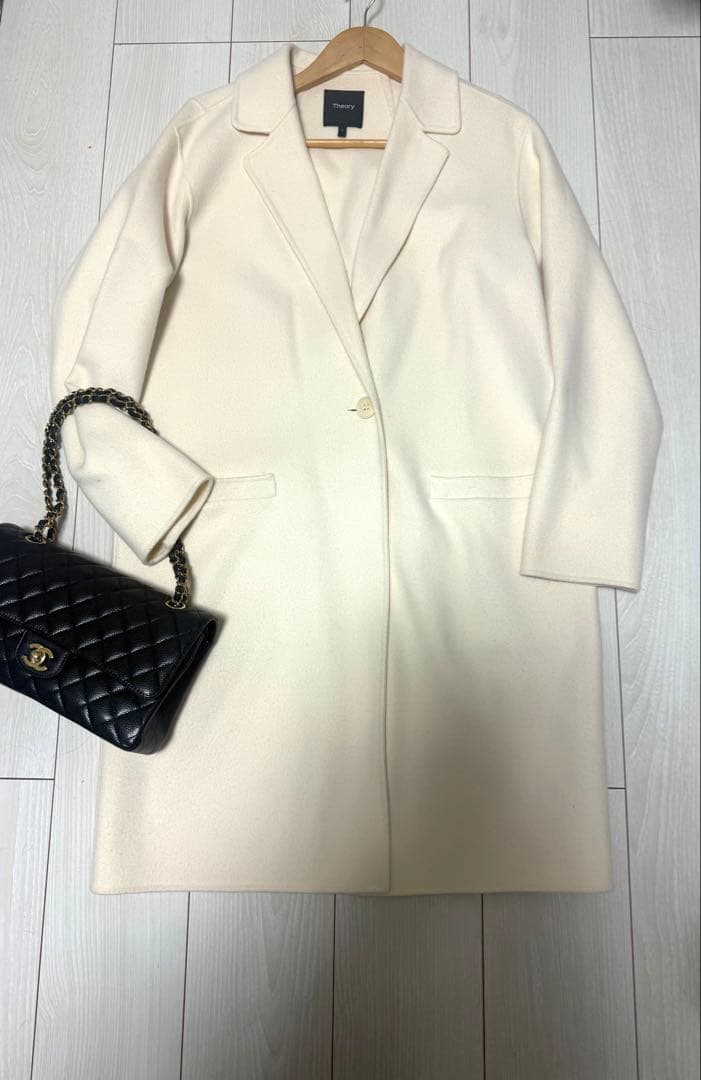 DOMANI掲載　定価86900円　美品　セオリー　カシミヤ混ウール コート