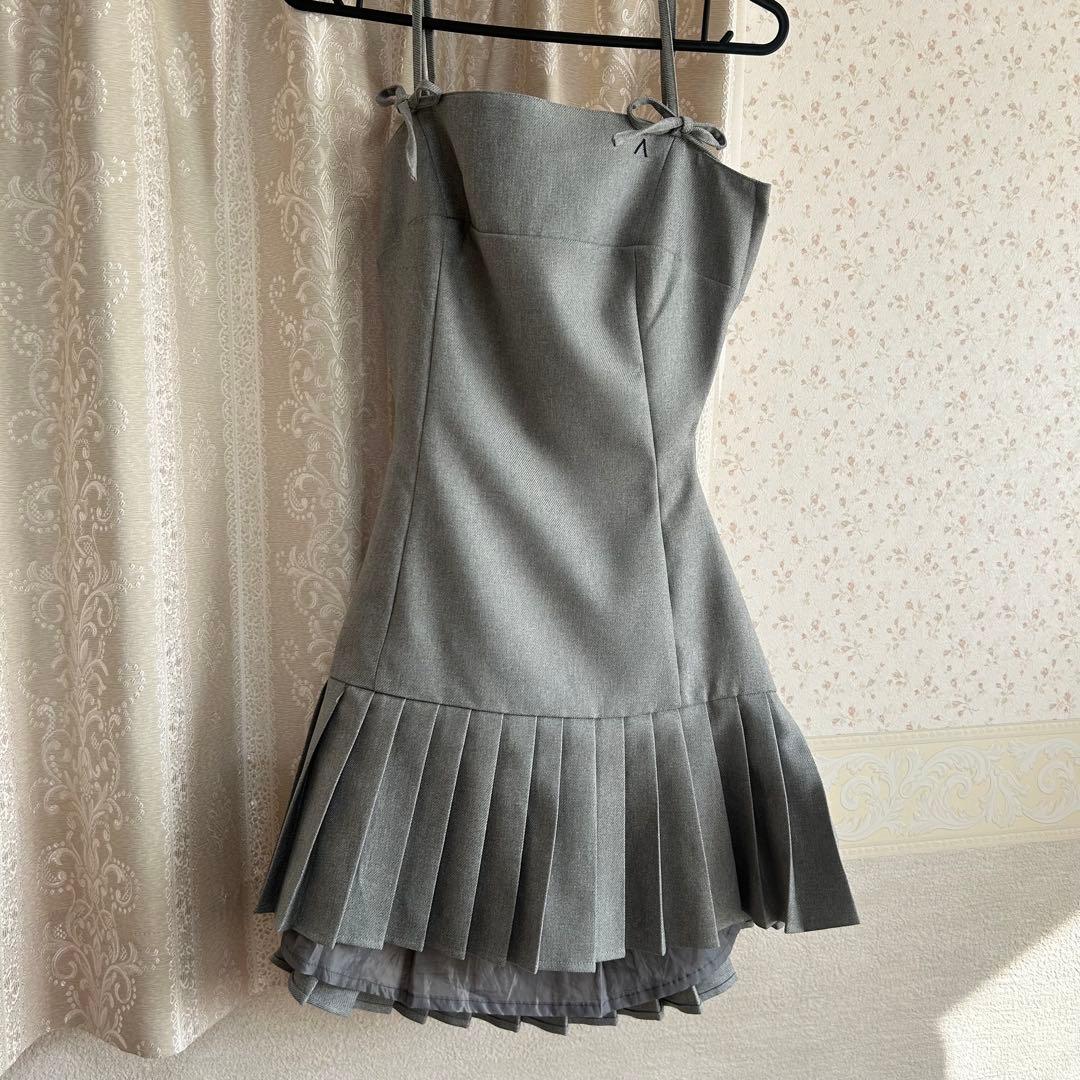 AND MARY Karen knit set mini dress グレー S