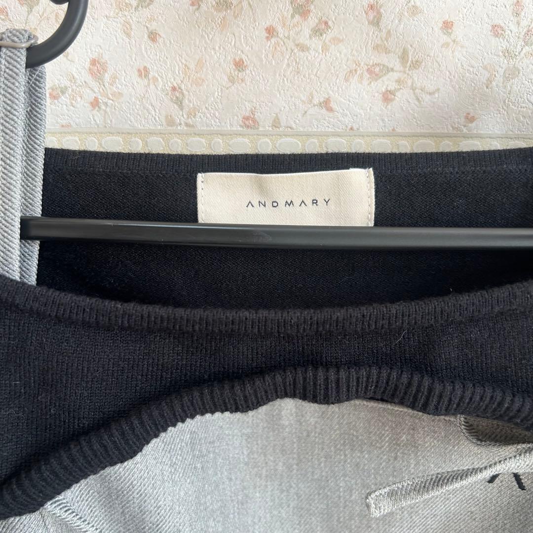 AND MARY Karen knit set mini dress グレー S