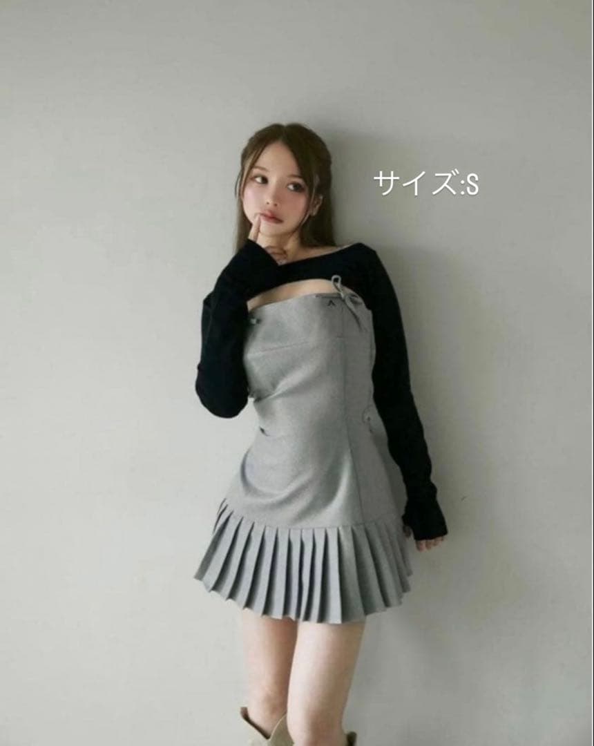 AND MARY Karen knit set mini dress グレー S