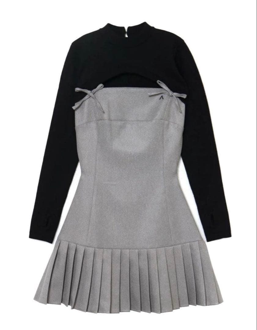 AND MARY Karen knit set mini dress グレー S