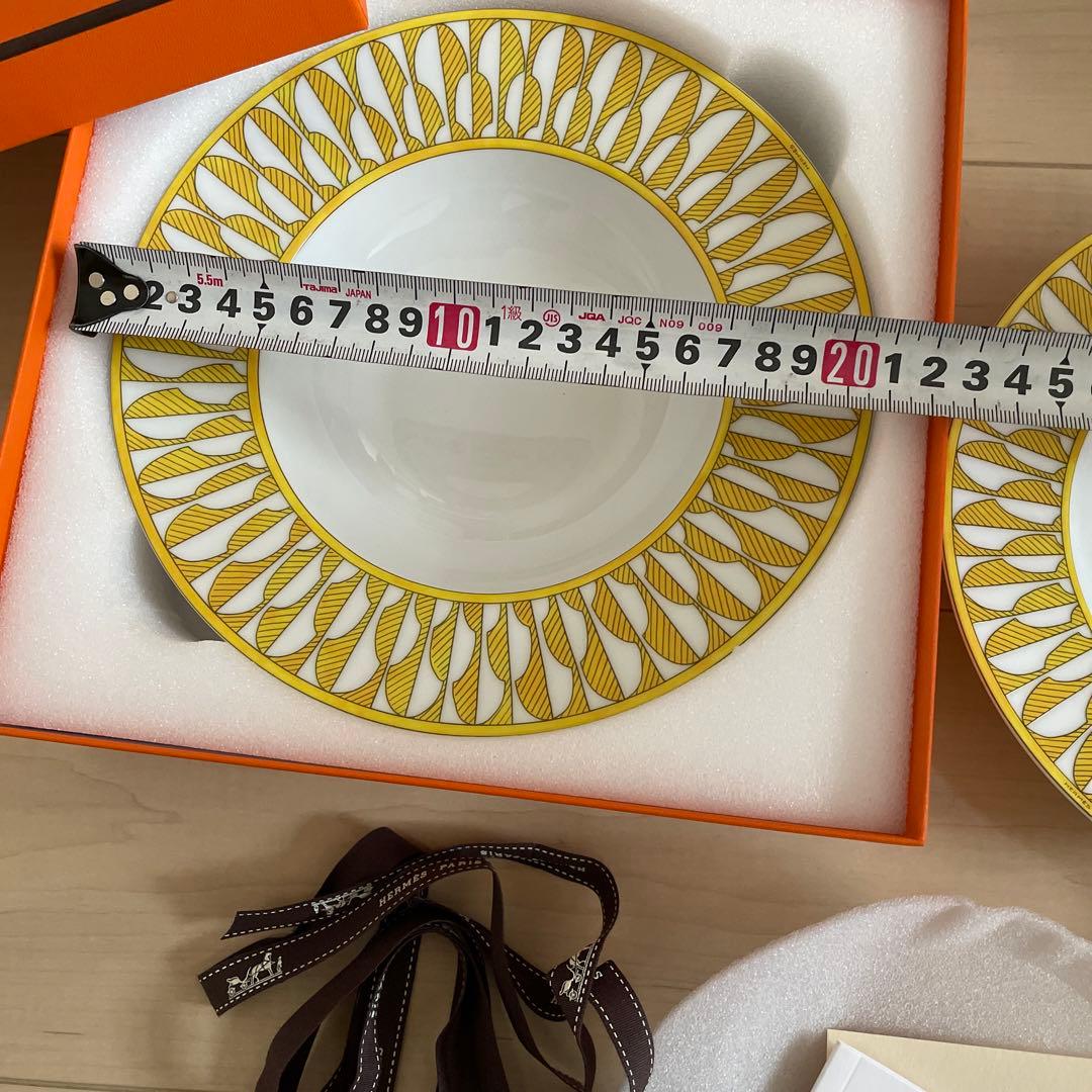 エルメス　HERMES ソレイユ　ソレイユドゥエルメス　スーププレート　ペア