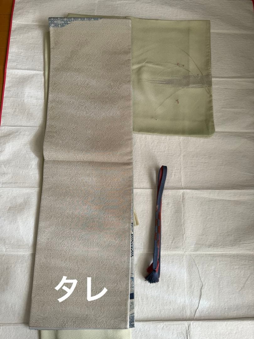 天然灰汁醗酵建藍染　藍染め　袋帯　道長取り　帯締めセット