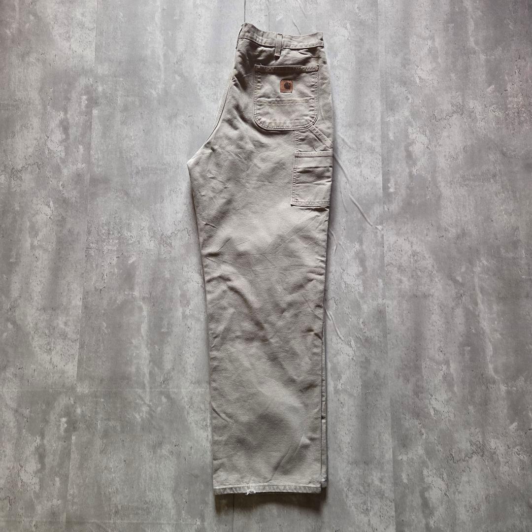 Carhartt ダックパンツフェードグレー ワーク ペインターパンツw38激渋