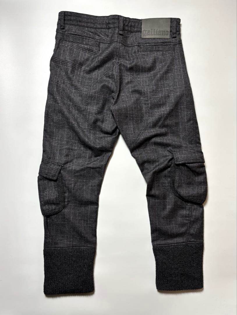 パンツ 11AW galliano 3Dpockets wool cargo pants