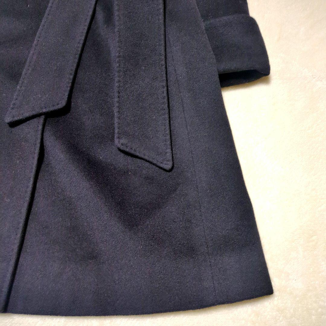 23区✨COLOMBO ウール カシミヤ ビーバー スタンドカラー コート 黒