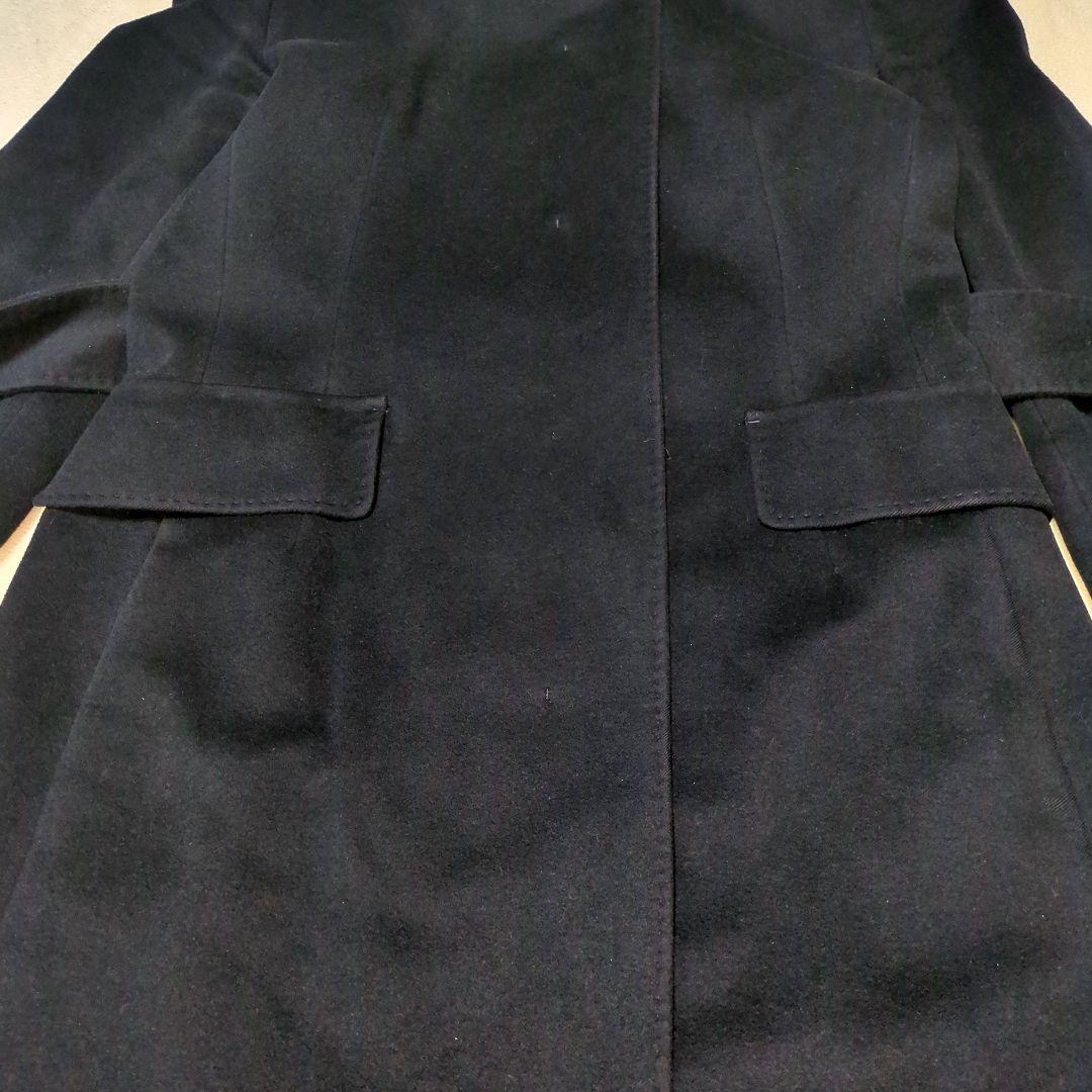 23区✨COLOMBO ウール カシミヤ ビーバー スタンドカラー コート 黒