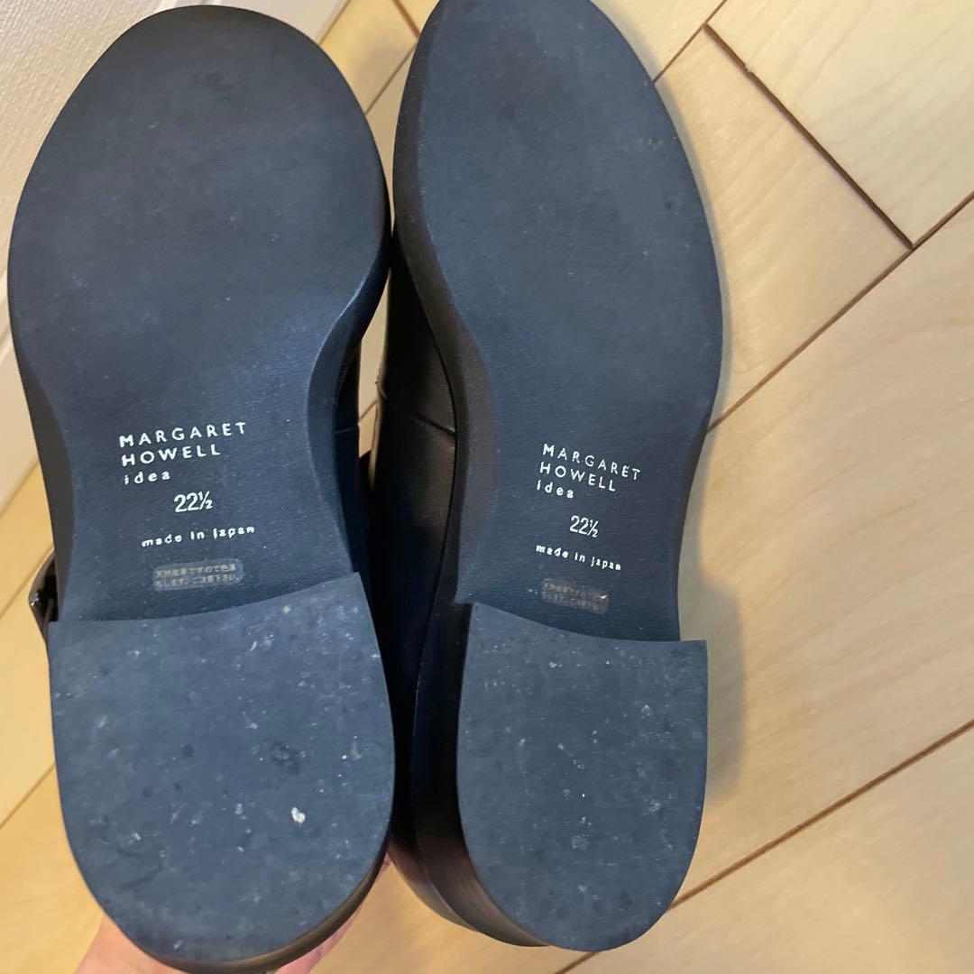 MARGARET HOWELL ブラック Tストラップシューズ