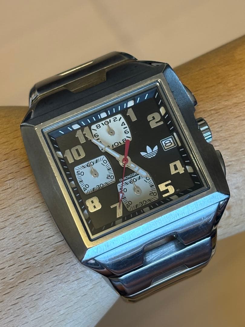 アディダス/時計/CS3500/ビンテージ/クロノグラフ/スクエア/オリジナルズ
