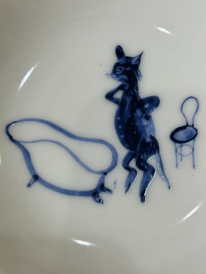 藤田嗣治小皿5枚と雑誌サライ