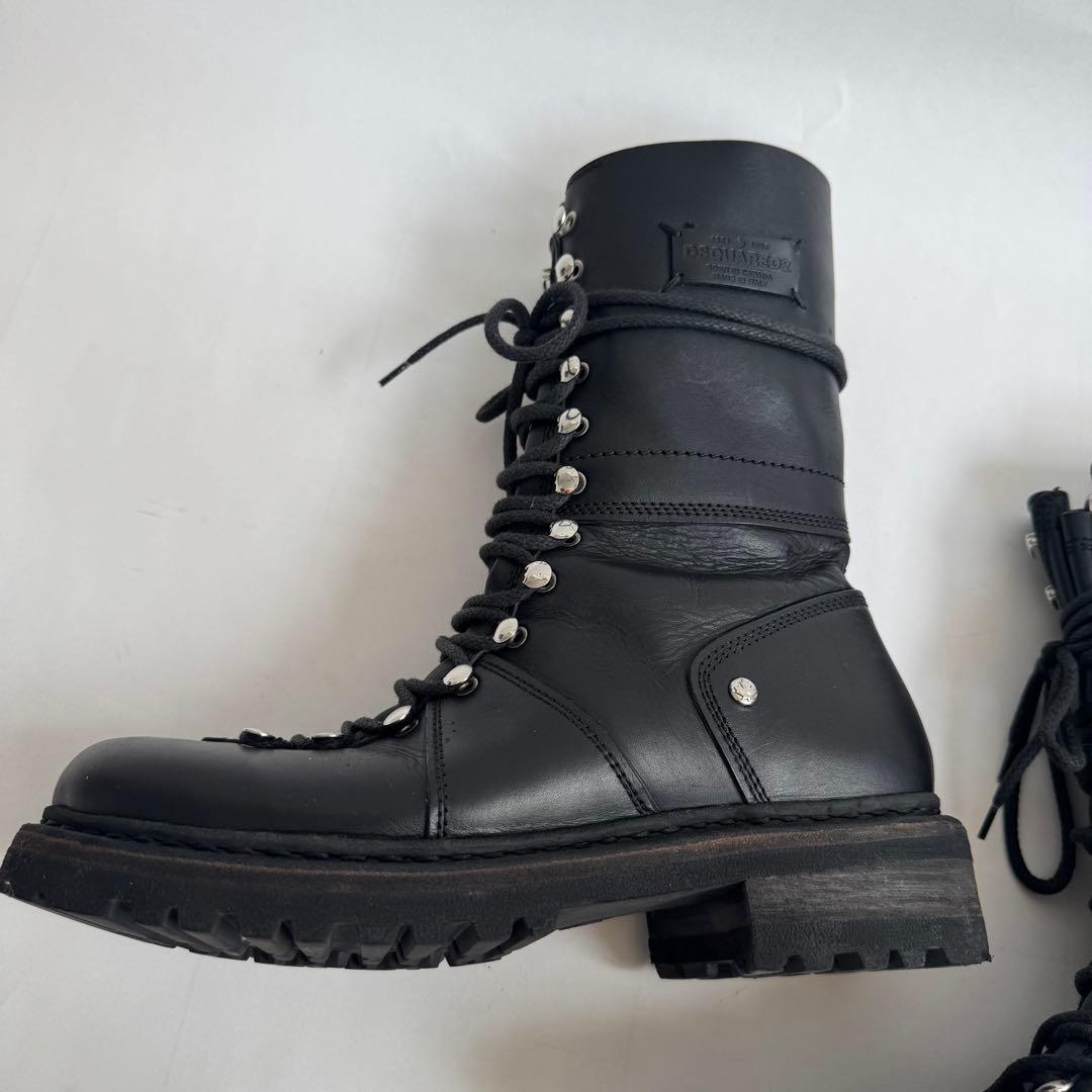 【美品】DSQUARED2 レースアップブーツ コンバットブーツ 黒