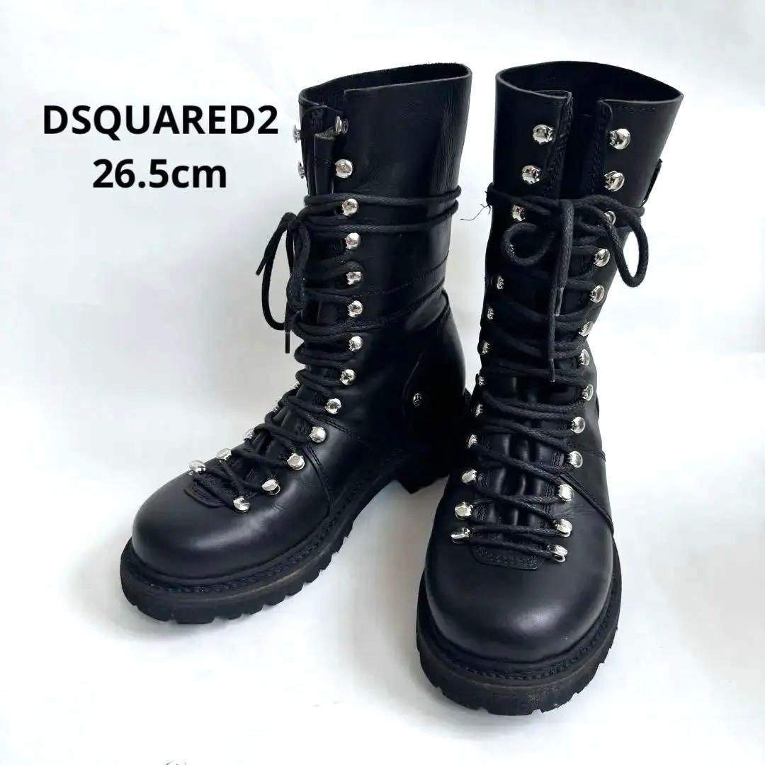 【美品】DSQUARED2 レースアップブーツ コンバットブーツ 黒