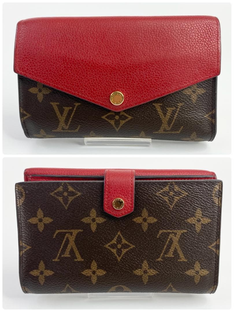ルイヴィトン パラス コンパクトウォレット 財布 モノグラム 赤 M60140