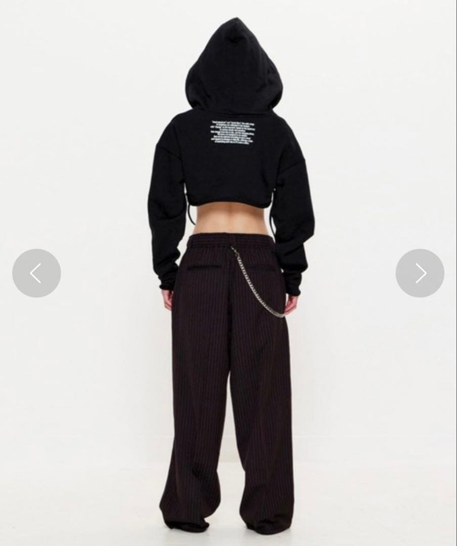 専用 BEEDEN バックロゴ クロップド ジップアップパーカー y2k 短丈