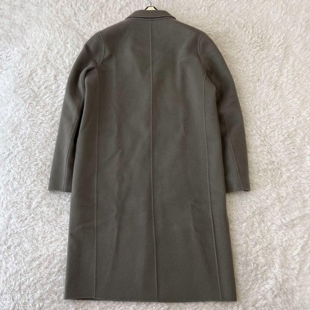セオリー チェスターコート ダブルフェイス ロング カシミヤ グレー M