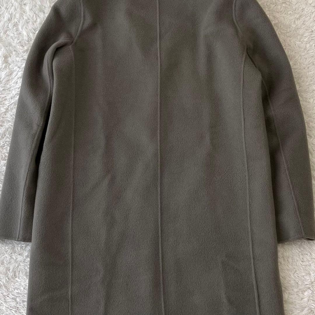 セオリー チェスターコート ダブルフェイス ロング カシミヤ グレー M