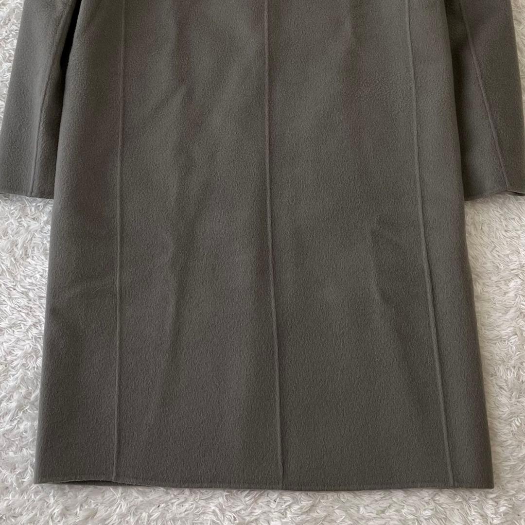 セオリー チェスターコート ダブルフェイス ロング カシミヤ グレー M