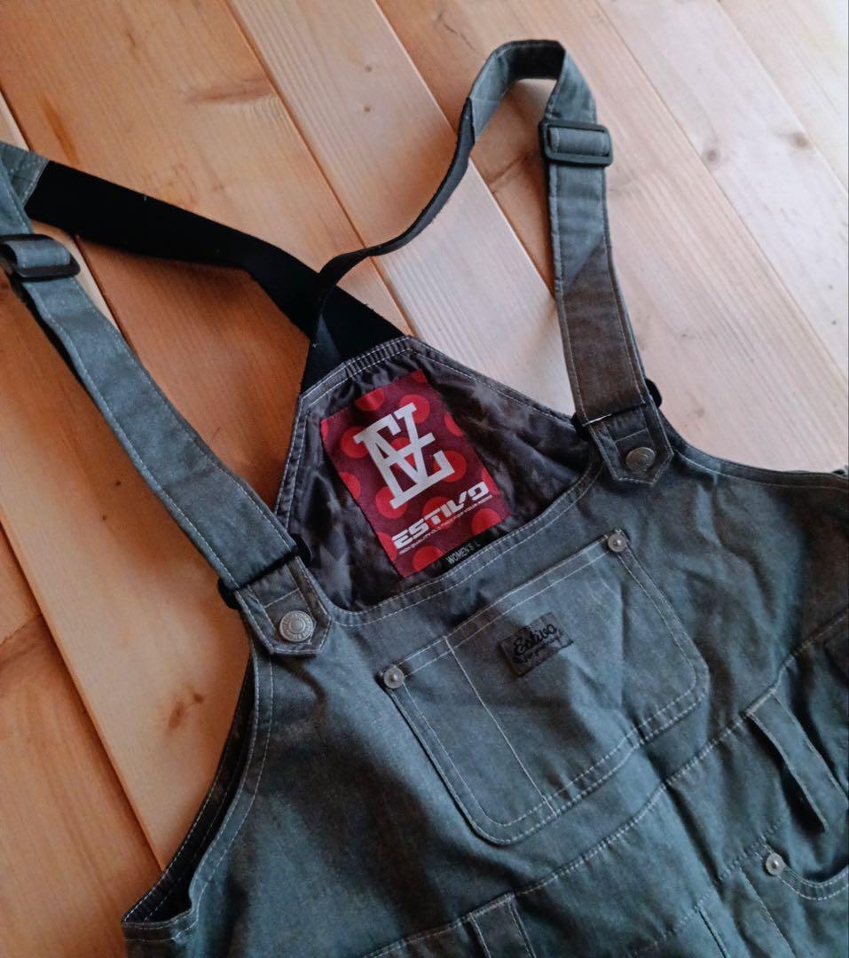 ROXYトップス＆ESTIVOサロペット【Ｍ〜L】上下セット＋ビーニー付き